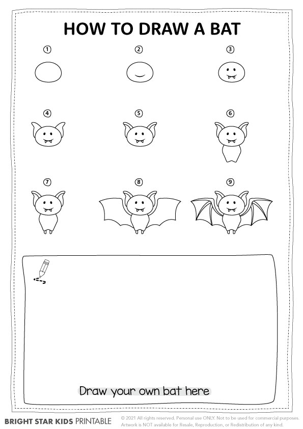 How To Draw A Bat