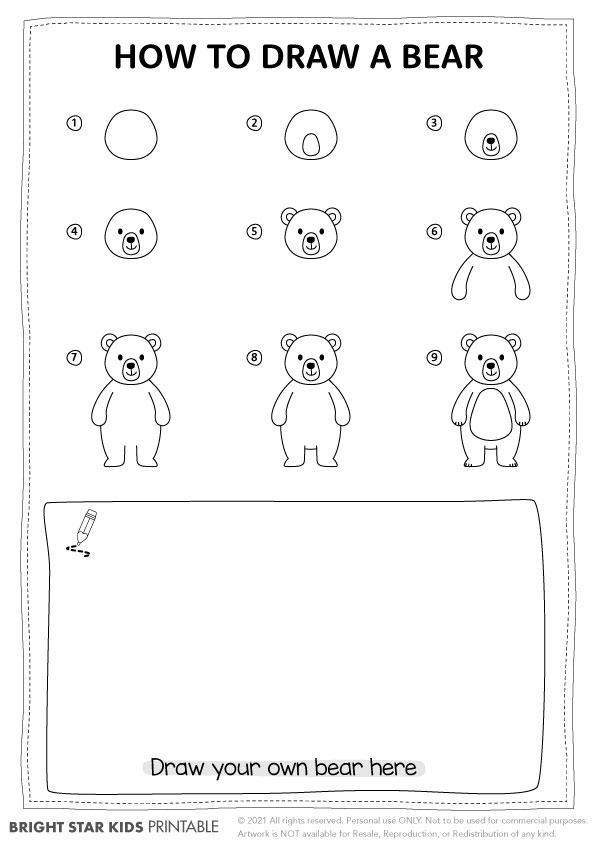 How To Draw A Bear