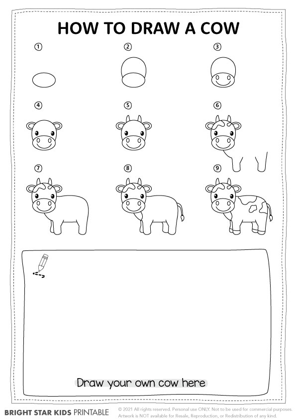 How To Draw A Cow