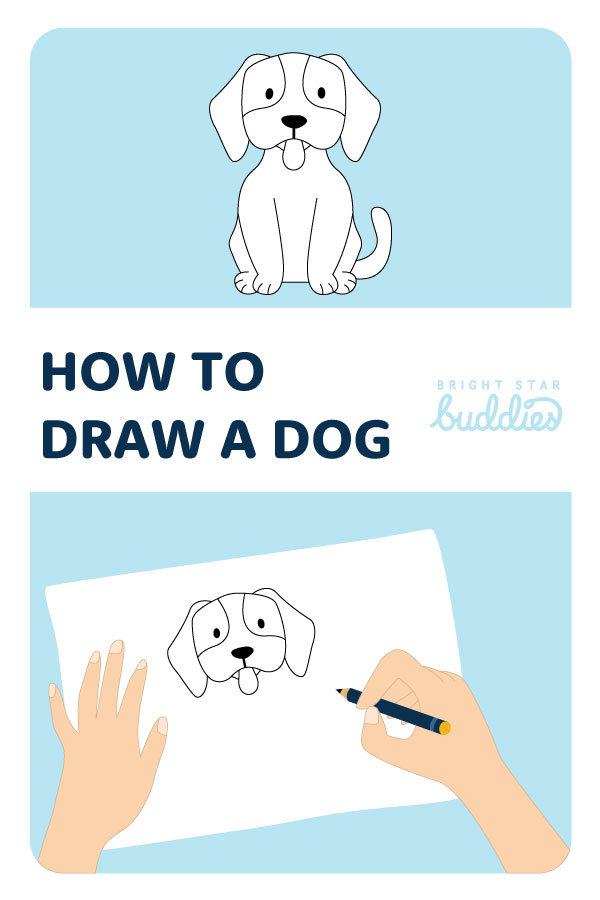 Step by step to draw a Dog. Drawing tutorial a Dog. Drawing lesson for  children. Vector illustration 27375048 Vector Art at Vecteezy