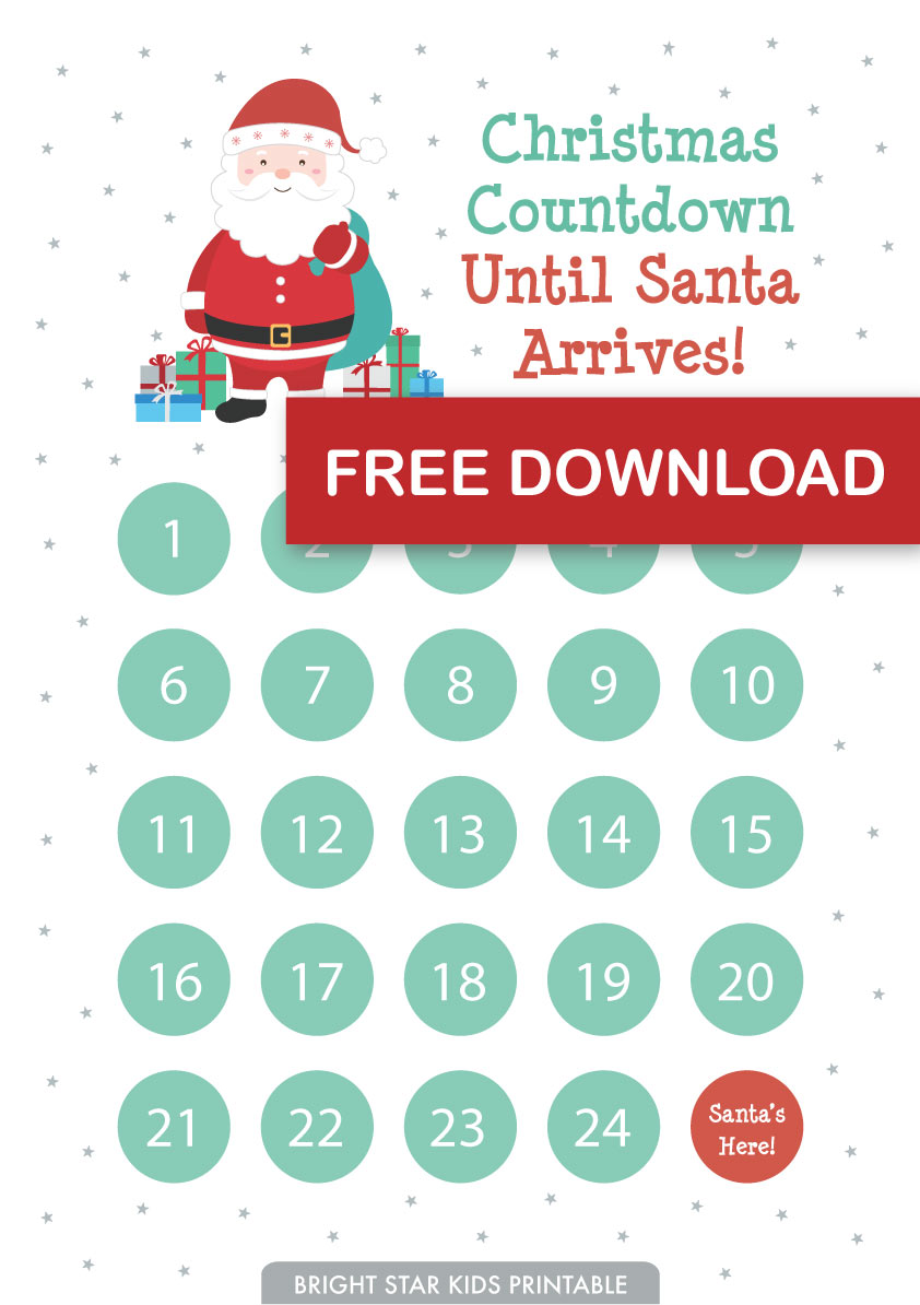 Christmas Countdown (Free Printable) - Bright Star Kids USA christmas-countdown-free-printable-bright-star-kids-usa